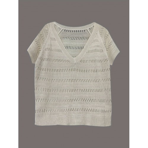 New Versatile Casual Hollow-out Pullover Knit Top New Versatile Casual Hollow-out Pullover Knit Top
