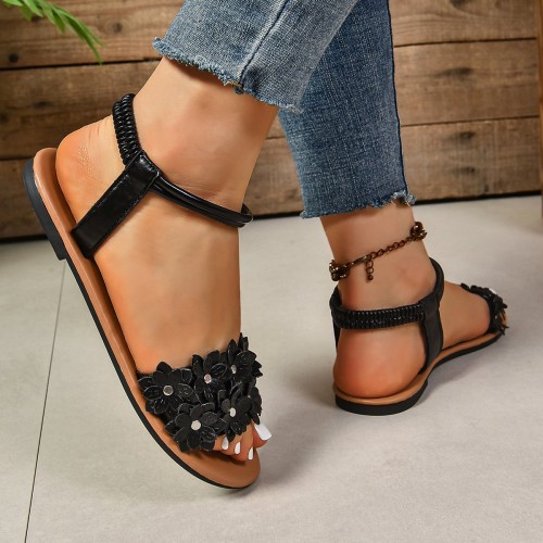 Bohemian Flat Flower Strap Sandals Bohemian Flat Flower Strap Sandals