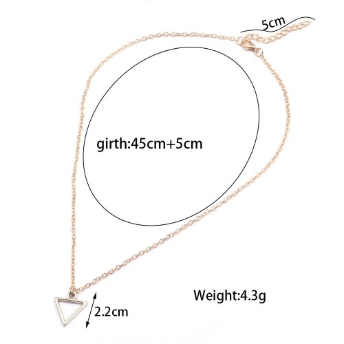 Women's necklace geometric triangle pendant necklace