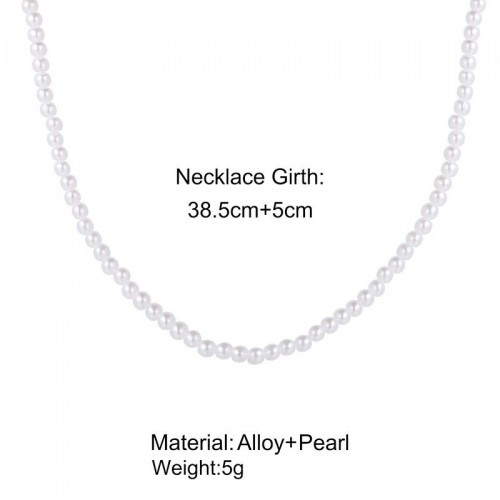 Vintage Pearl Necklace Women's Simple Temperament Pearl Necklace