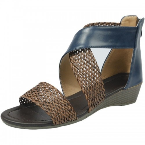 Hollow Braided Strap Ladies Sandals Open Toe Wedge Sandals Hollow Braided Strap Ladies Sandals Open Toe Wedge Sandals