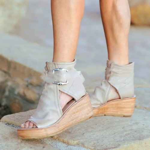 Women's Shoes High Top Wedge Sandals Platform Fish Mouth Sandals Women's Shoes High Top Wedge Sandals Platform Fish Mouth Sandals