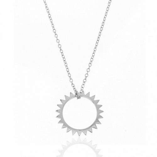 S925 Silver Fashion Simple Clavicle Necklace Necklace Sunlight Ring Pendant Female Necklace S925 Silver Fashion Simple Clavicle Necklace Necklace Sunlight Ring Pendant Female Necklace