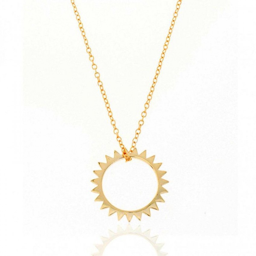 S925 Silver Fashion Simple Clavicle Necklace Necklace Sunlight Ring Pendant Female Necklace S925 Silver Fashion Simple Clavicle Necklace Necklace Sunlight Ring Pendant Female Necklace