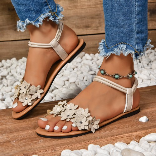 Bohemian Flat Flower Strap Sandals Bohemian Flat Flower Strap Sandals