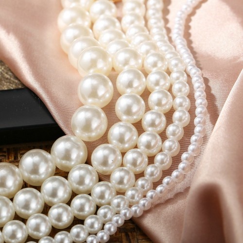 Vintage Pearl Necklace Women's Simple Temperament Pearl Necklace