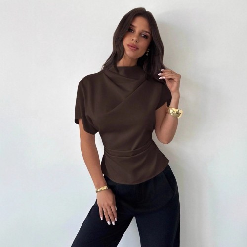Asymmetrical Womens Fashion Blouse Top