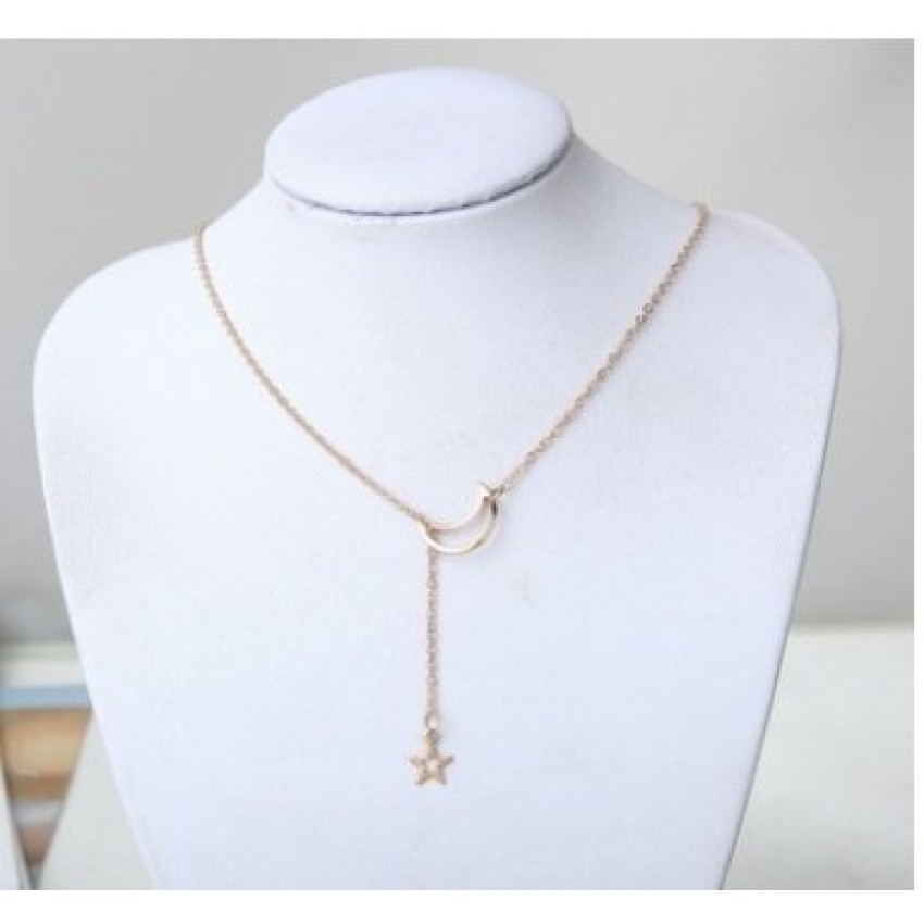 Simple Moon Star Necklace Clavicle Chain Short Necklace Simple Moon Star Necklace Clavicle Chain Short Necklace