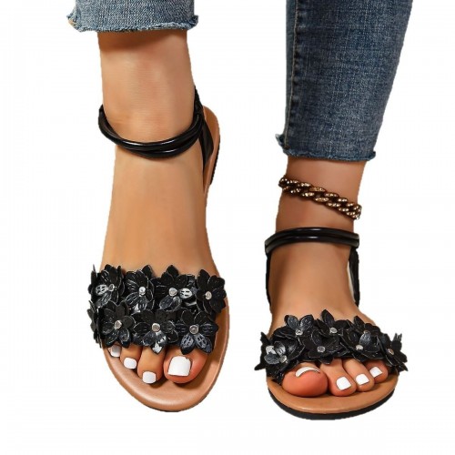 Bohemian Flat Flower Strap Sandals Bohemian Flat Flower Strap Sandals
