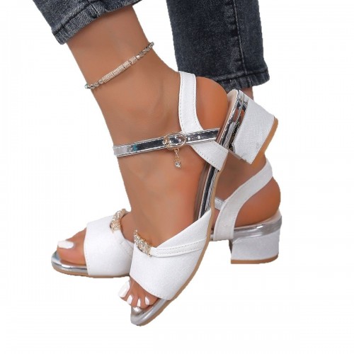 Sequin Open-toe Roman Low-heeled Sandals Sequin Open-toe Roman Low-heeled Sandals