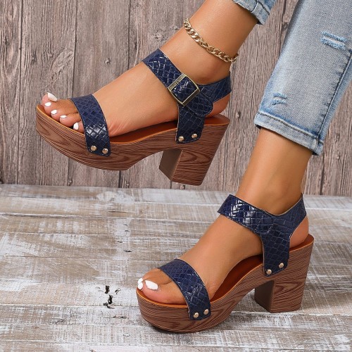 Women's High-heeled Sandals Strap Peep Toe Sandals