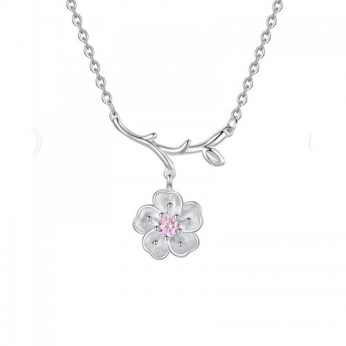 Flower Clavicle Necklace S925 Sterling Silver Necklace Flower Clavicle Necklace S925 Sterling Silver Necklace