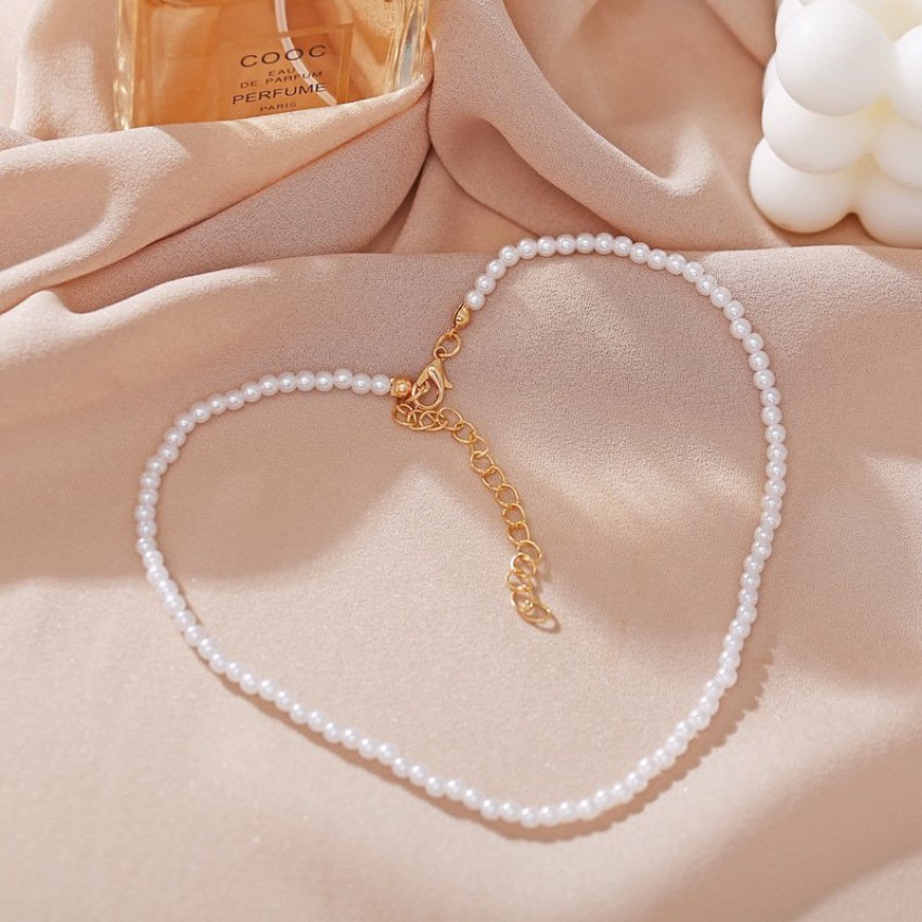 Vintage Pearl Necklace Women's Simple Temperament Pearl Necklace