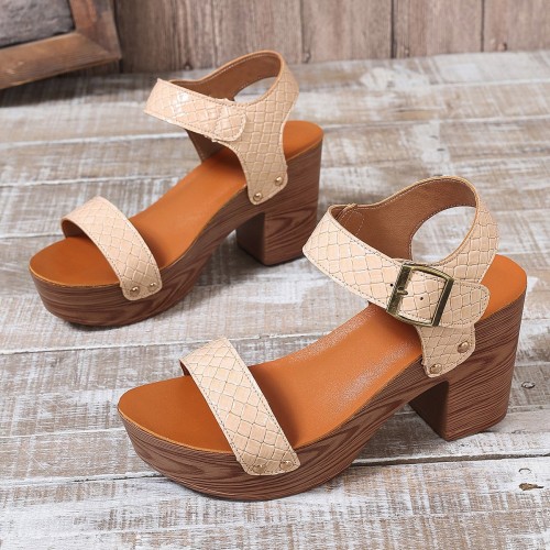 Women's High-heeled Sandals Strap Peep Toe Sandals