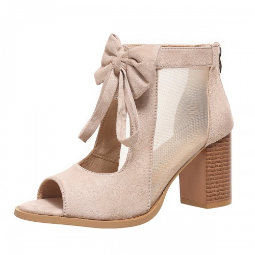 Platform Chunky High Heels Women's Sandals Bow Decoration Open Toe Block Ankle Strap Sandals For Dress Bridal Party Shoes Platform Chunky High Heels Women's Sandals Bow Decoration Open Toe Block Ankle Strap Sandals For Dress Bridal Party Shoes