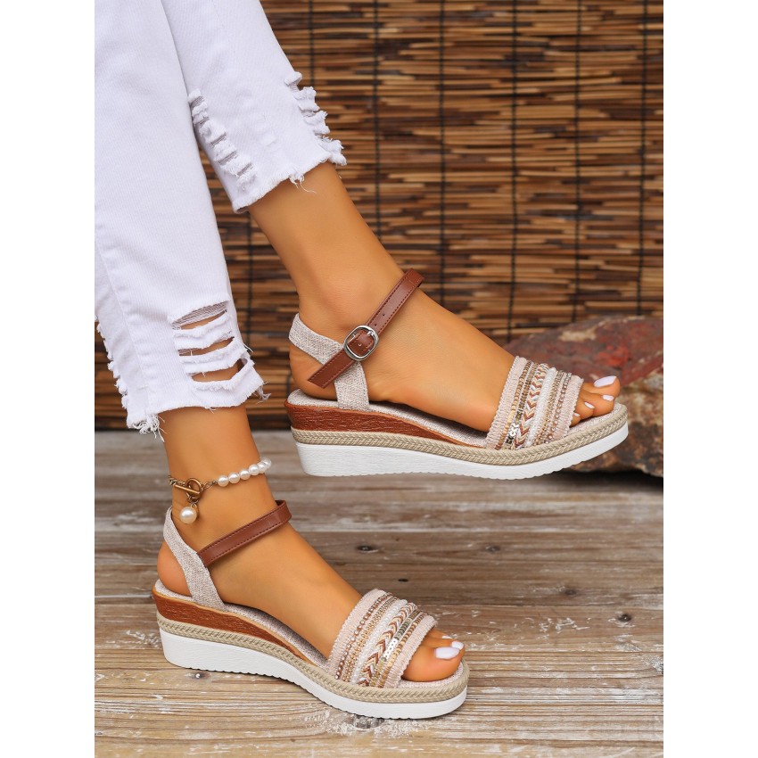 Women's Hemp Rope Edge Sole Sponge Cake Thick Sole Sandals Women's Hemp Rope Edge Sole Sponge Cake Thick Sole Sandals
