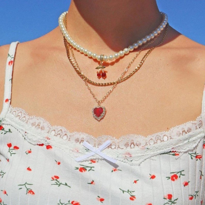 Pearl Necklace Couples Love Accessories Multilayer Necklace Pearl Necklace Couples Love Accessories Multilayer Necklace