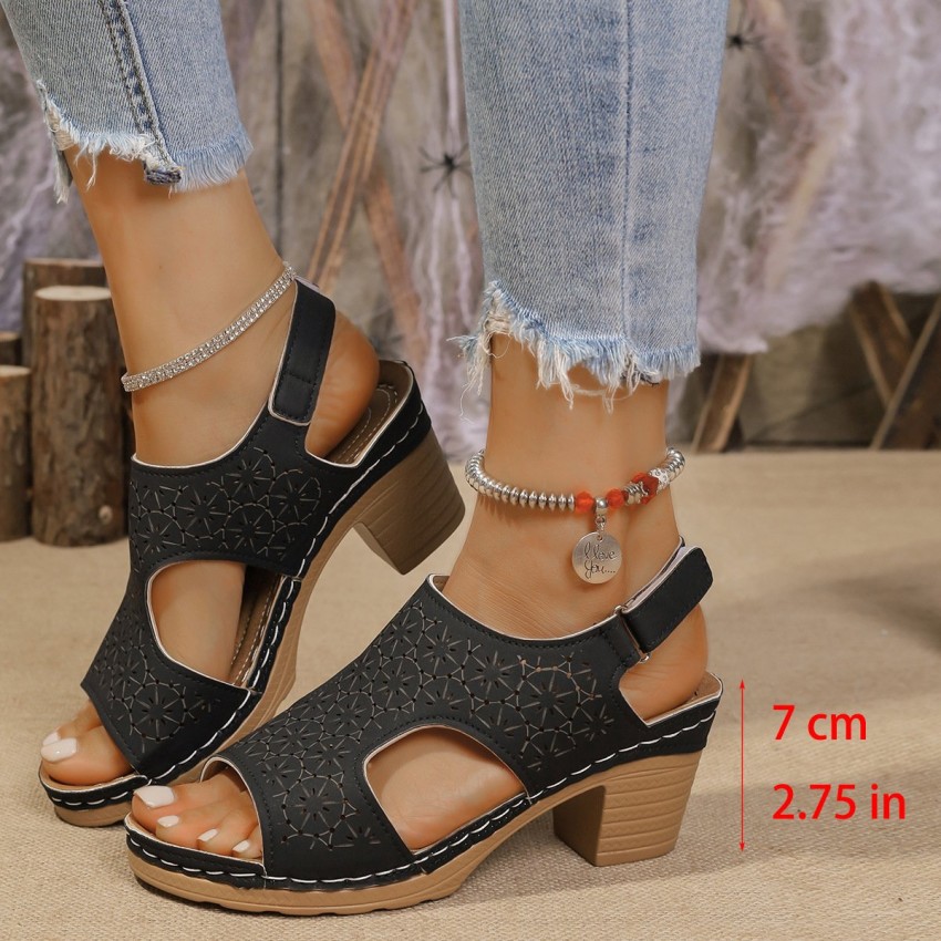 Women's High-heeled Sandals Thick-soled Peep Toe Sandals Women's High-heeled Sandals Thick-soled Peep Toe Sandals