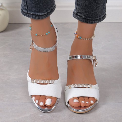 Sequin Open-toe Roman Low-heeled Sandals Sequin Open-toe Roman Low-heeled Sandals