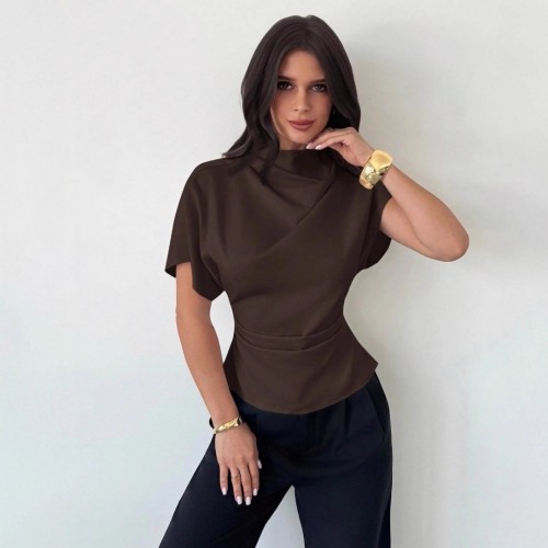 Asymmetrical Womens Fashion Blouse Top