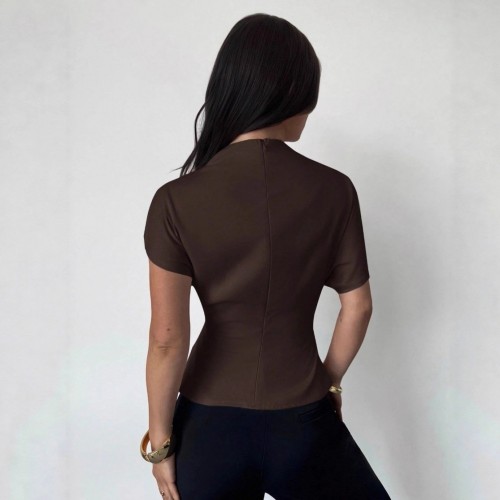 Asymmetrical Womens Fashion Blouse Top