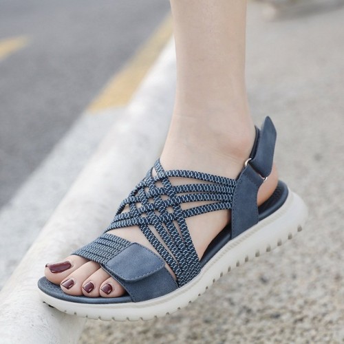 Summer Sandals Women's Lightweight Sports Style Comfortable Elastic Plus Size Sandals Summer Sandals Women's Lightweight Sports Style Comfortable Elastic Plus Size Sandals