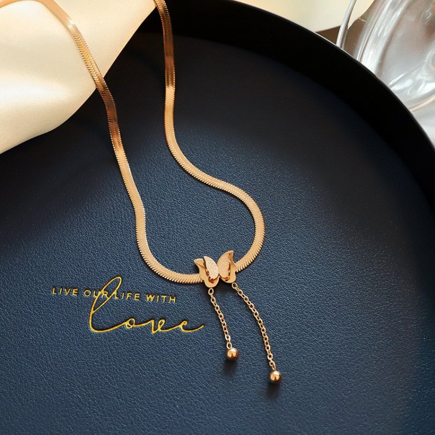 Necklace Small Butterfly Simple Temperament Necklace Necklace Small Butterfly Simple Temperament Necklace