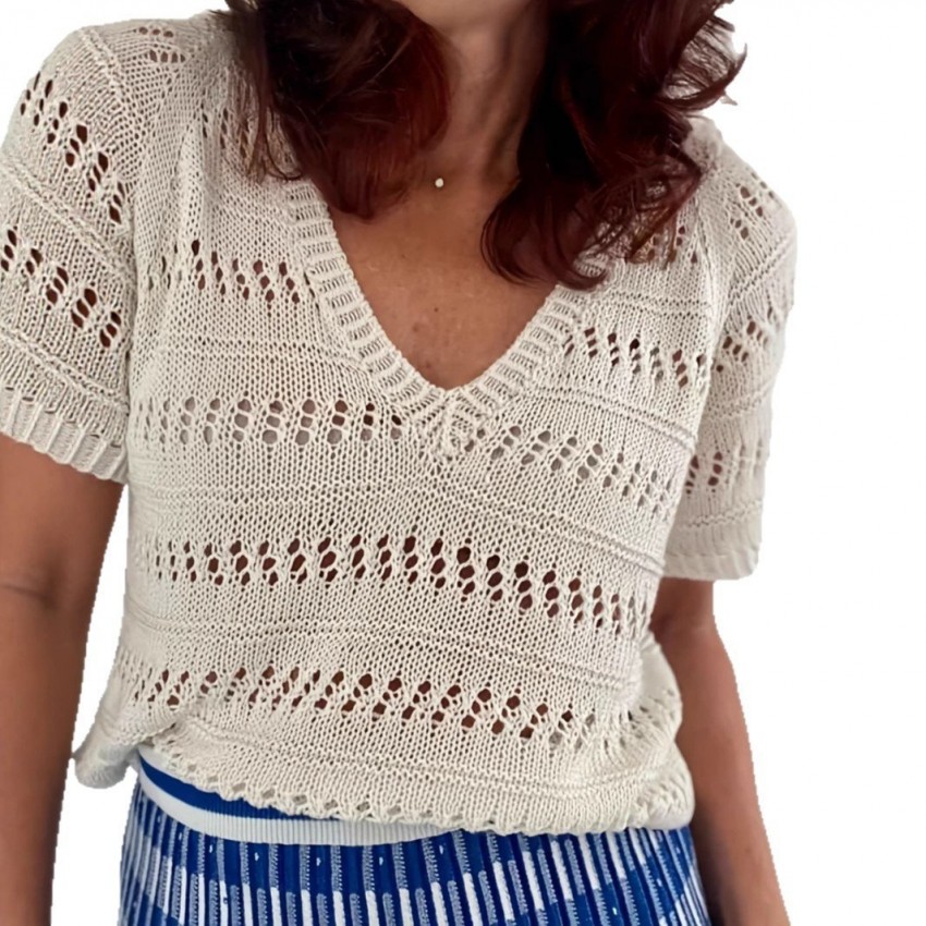 Versatile Casual Hollow-out Pullover Knit Top Versatile Casual Hollow-out Pullover Knit Top