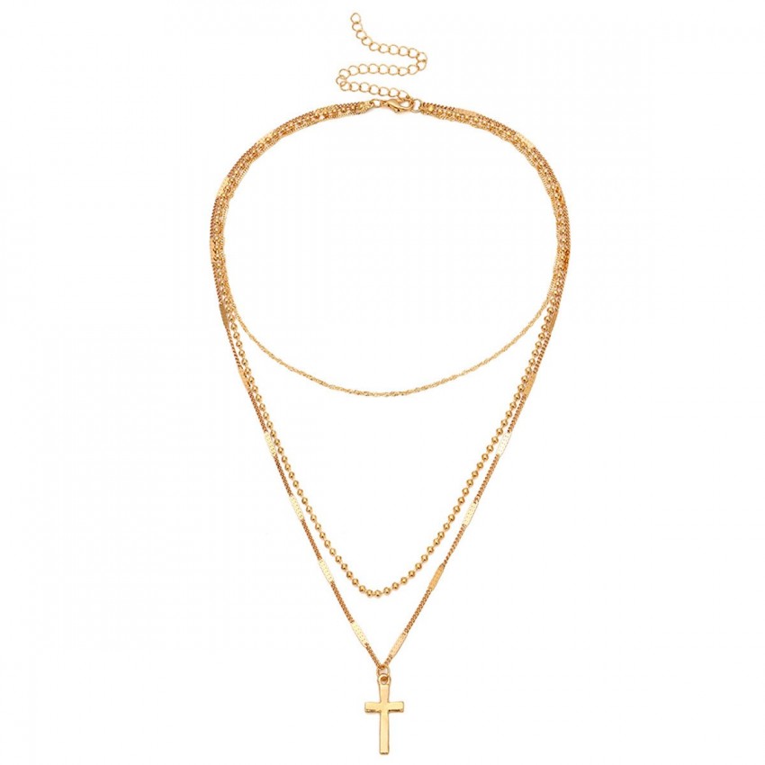 Women's Retro Cross Multi-layer Necklace Necklace Women's Retro Cross Multi-layer Necklace Necklace