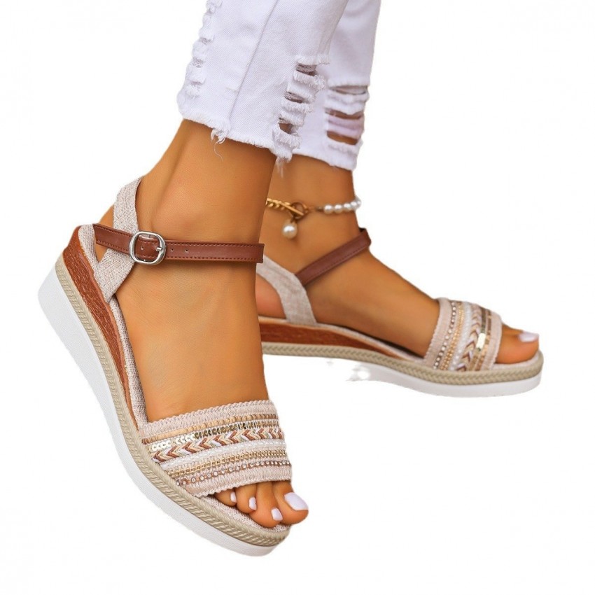 Women's Hemp Rope Edge Sole Sponge Cake Thick Sole Sandals Women's Hemp Rope Edge Sole Sponge Cake Thick Sole Sandals