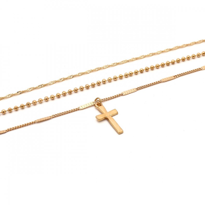 Women's Retro Cross Multi-layer Necklace Necklace Women's Retro Cross Multi-layer Necklace Necklace