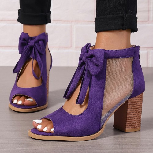Platform Chunky High Heels Women's Sandals Bow Decoration Open Toe Block Ankle Strap Sandals For Dress Bridal Party Shoes Platform Chunky High Heels Women's Sandals Bow Decoration Open Toe Block Ankle Strap Sandals For Dress Bridal Party Shoes
