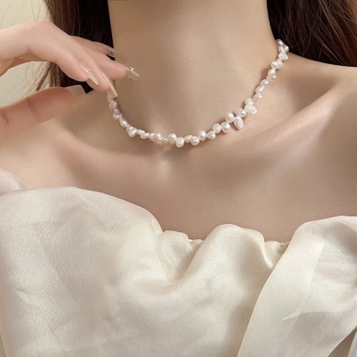 Natural Pearl Necklace Irregular Freshwater Pearl Necklace