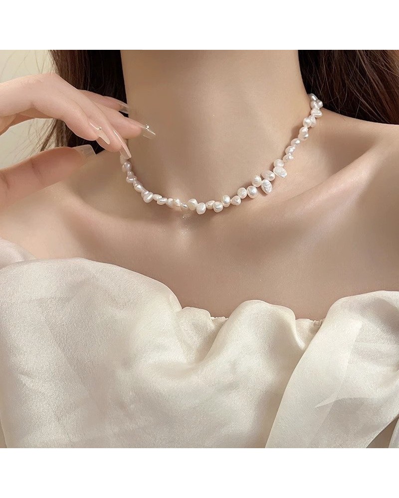 Natural Pearl Necklace Irregular Freshwater Pearl Necklace