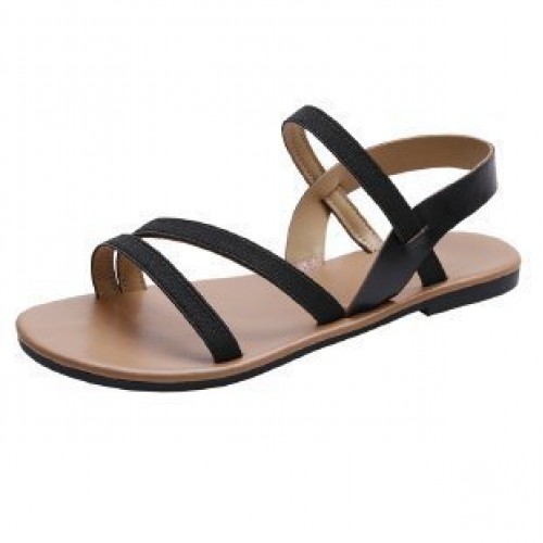 Fashion Cross Buckle Sandals Roman Flat Sandals Women's Shoes Fashion Cross Buckle Sandals Roman Flat Sandals Women's Shoes