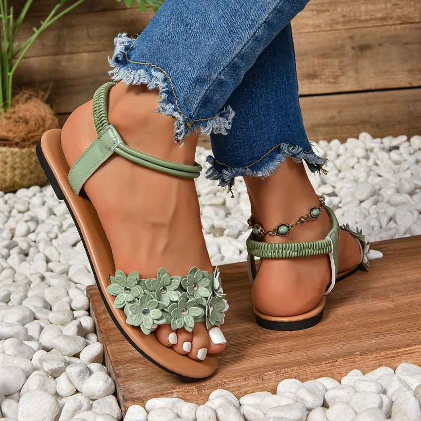Bohemian Flat Flower Strap Sandals Bohemian Flat Flower Strap Sandals