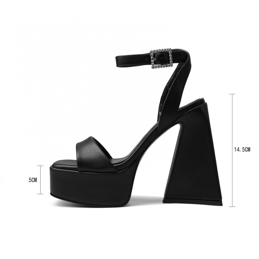 High Heel Fashion Women's Shoes Square Toe Chunky Heel Sandals High Heel Fashion Women's Shoes Square Toe Chunky Heel Sandals