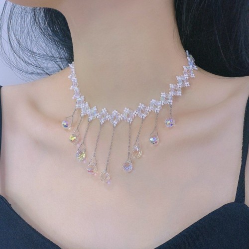 High-end Temperament Necklace Fairy Crystal Flow Necklace