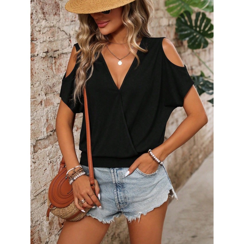 Womens Loose Casual Comfortable Solid-color Top Womens Loose Casual Comfortable Solid-color Top