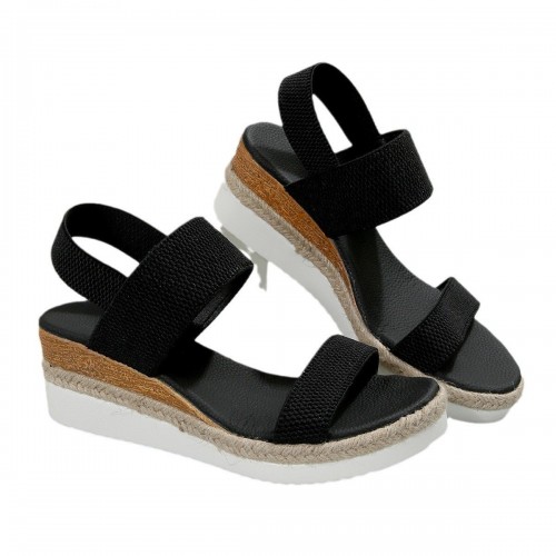 Peep Toe Plus Size Buckle Wedge Platform Peep Toe Plus Size Buckle Wedge Platform